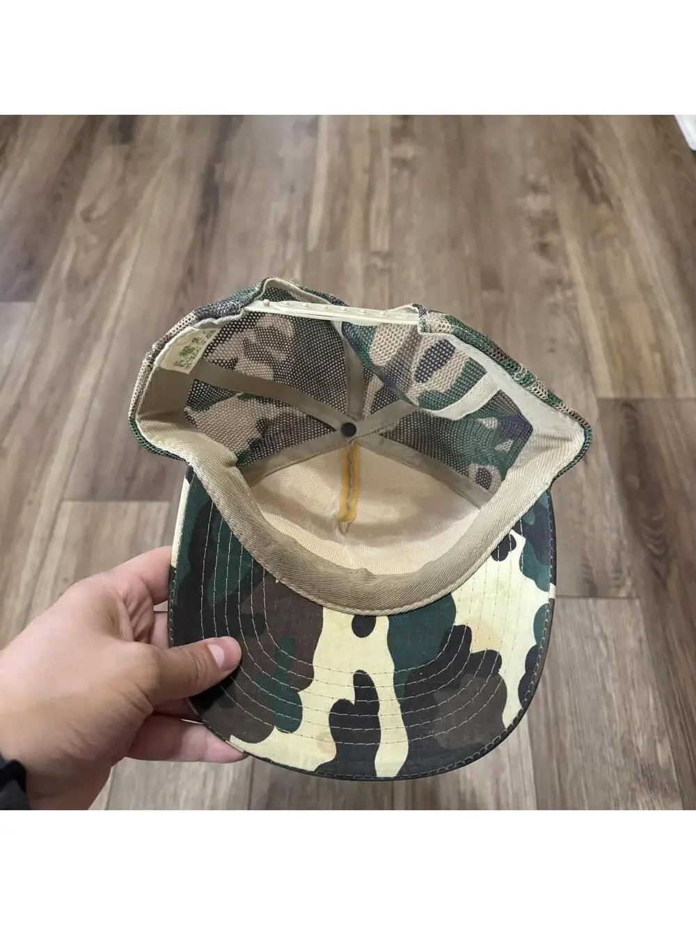 Vtg 90s Best Little Hose House Texas Specialties Company Funny Camo Snapback Hat